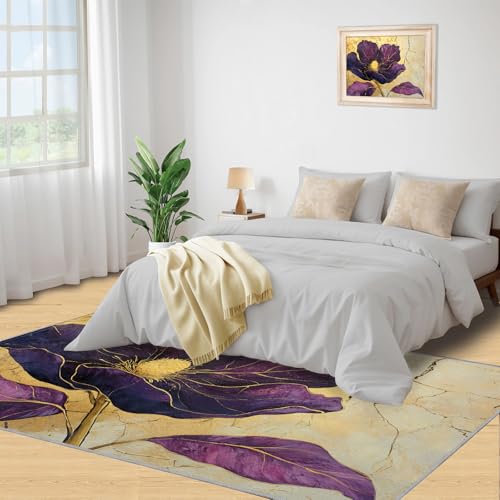Tapete decorativo floral 3x4ft con base antideslizante miniatura 4