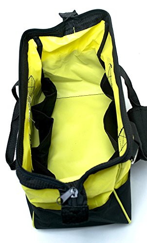 Bastex Multi Purpose Tool Bag Carrying With Adjustable Shoulder Strap. 15 Inch Wide Mouth Opening With 14 Separate Pockets. Water Resistant And Perfect For The Handyman, Electricians And Plumbers #TOP3