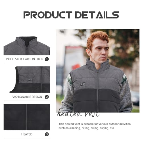 Chaleco calefactable para hombres y mujeres chaleco calefactor cálido invierno 4