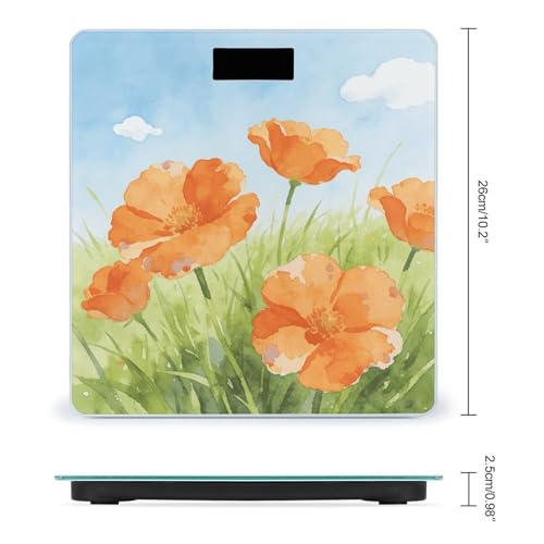 Orange Flowers Balanza Digital Cuerpo 180kg LCD miniatura 2