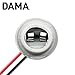 DAMA T10 T15 168 194 2825 W5W 920 921 Rubber Base Socket Wire Harness Extension Pigtail Connectors for Replacement or Retrofit | Durable Hard Rubber Female Pigtail 12 ga. 18 AWG | Pack of 2