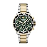 Emporio Men's World Explorer Solar-Powered Chronograph Two-Tone Stainless Steel Watch (Model: AR11695)