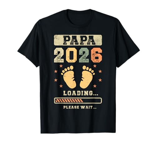 Papa 2026 Loading, Annuncio di un bebè, Papà in attesa Maglietta