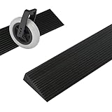 Gummirampe Auffahrrampe Übergangsleiste, Übergangsprofil Selbstklebend, Rampe Türschwelle Übergangsleiste, Rampe Türschwelle Übergangsleiste (Schwarz, A)