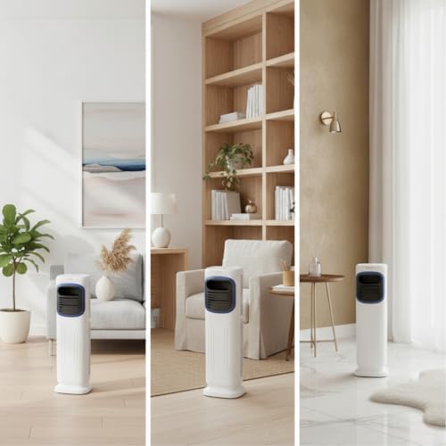 KiBcsLic Air Conditioning Fan Heater Humidifier, Array, Electroplated Gold Edge, Remote Control Spray Model With Electroplated Gold Edge - 1