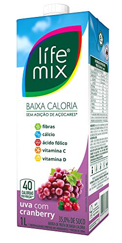 LIFE MIX Suco Baixa Caloria de Uva com Cranberry 1L