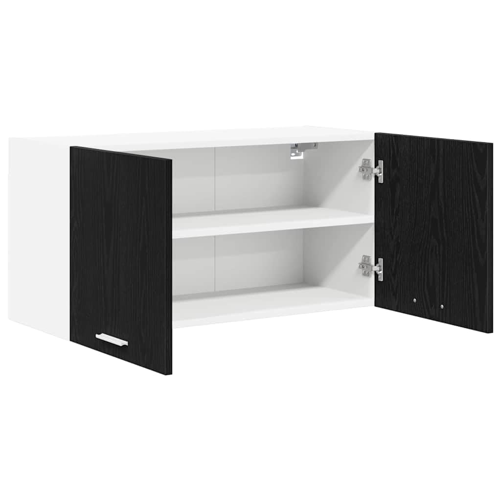 vidaXL Armoire Suspendue Chêne Noir 80 x 31 x 40 cm Bois d'ingénierie, Armoire de Cuisine Moderne, Design rectangulaire, Grand Espace de Rangement, matériaux résistants, Style Contemporain