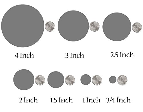 Playfully Ever After Black 3/4 To 4 Inch Assorted Sizes 56Pc Felt Circles #TOP2