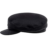 Hergestellt in der EU / Polen Sterkowski Warm Petersham Elbsegler Fischermütze 58 Schwarz