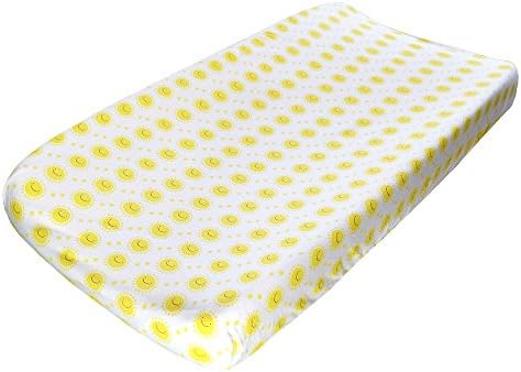 Hello Spud - Yellow Sunshine Changing Pad Cover Organic Cotton Jersey - Super Soft