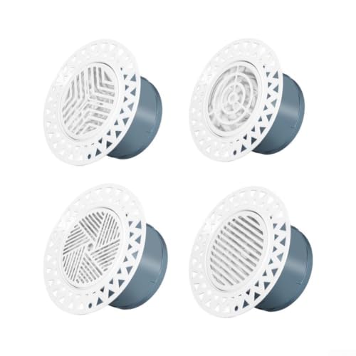 Salida de aire delgada sin bordes, accesorio de ventilación ajustable de ABS de tres velocidades con reducción de ruido, algodón para un flujo de aire interior silencioso, fácil limpieza en espacios