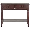 SAFAVIEH Home Collection - Samantha Entryway Console Table, Dark Cherry 2-Drawer Storage Sofa Table (AMH5710D)