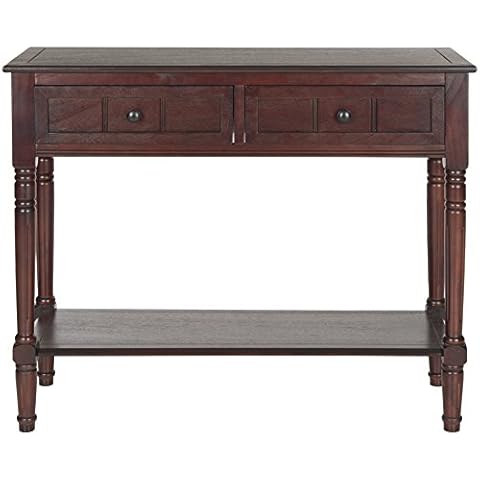Safavieh Console Table with Dark Cherry Finish and 2 Drawers Cover