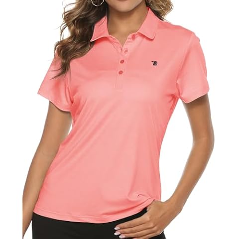 TBMPOY Women's Golf Polo Shirt Pink M Cover
