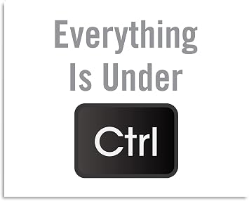 Everything Is Under CTRL- Computer Technology Wall Art - Coding Wall Art - Geek Wall Decor - Gifts for Computer Geeks, Nerds, Coders and Programmers - 10x8 unframed print