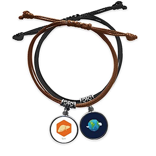 Pulsera de cuero naranja y órganos de la tierra un regalo original hecho a mano