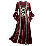 Ocasión: este vestido renacentista es muy adecuado para fiestas de Halloween, fiestas de Navidad, fechas, cenas, fiestas temáticas, representaciones teatrales, juegos de rol, clubes. Uso diario, salir de noche, mascarada, etc.