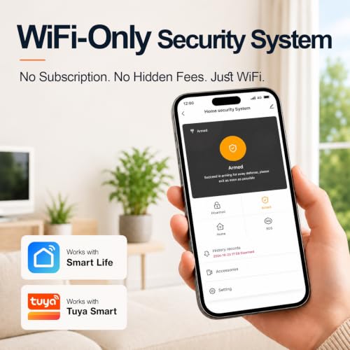 WiFi Alarm System for Home Security 7 Pcs, Door Alarm, No Monthly Fees by Hapippofa - Used condition - Image 3
