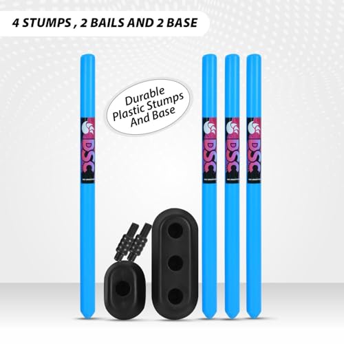 Image of DSC Panther Plastic Cricket Set - Ideal for Tennis and Gully /Turf Cricket Bat, Size - 2