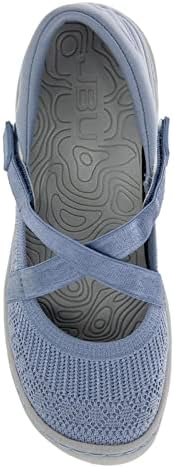 JBU by Jambu Women's Camila Mary Jane Flat, LT Denim Shimmer, 10 | Image 4