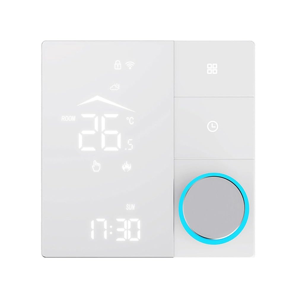 KiraKira Inteligentny termostat Wi-Fi do systemów ogrzewania podłogowego i kotła, kolorowy wyświetlacz LCD, inteligentny czas i funkcja blokady przed dziećmi