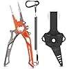 KastKing AlumaStream 7.5" Aluminum Fishing Pliers, Hook Remover, Split Ring Pliers, Fishing Gear, Fishing Gifts for Men, Corrosion-Resistant Saltwater & Freshwater Pliers, 17-4 Stainless Steel Jaws