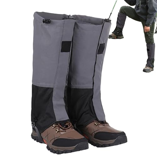 Vmiorzq Polainas de pierna impermeables para hombre, polainas ajustables para botas de senderismo, cubierta transpirable para caza, césped, correr, mujeres, esquí, lluvia, raquetas de nieve