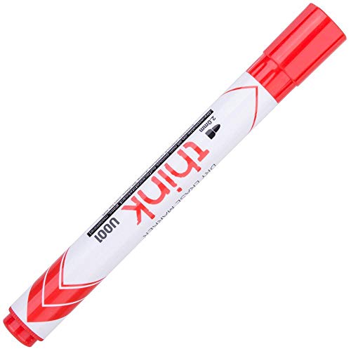 deli Think Dry Erase Marker Bullet Tip 2 mm Red Low Odour Easy Erasing