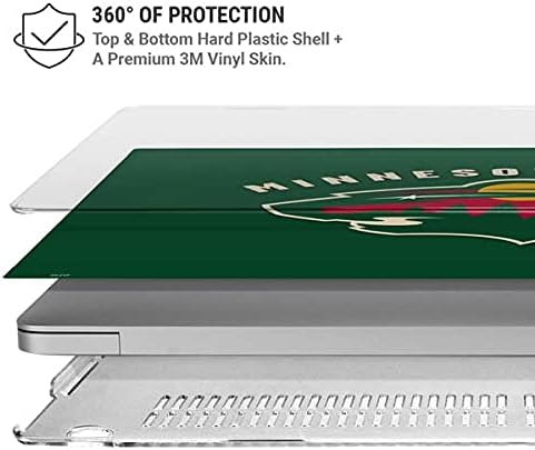 Skinit Case + Skin Compatible with MacBook Air 13in (2020) - Officially Licensed NHL Minnesota Wild Solid Background Design