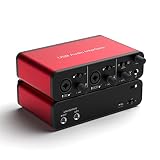 USB Audio Interface 24Bit/192kHz for Recording Podcasting and Streaming, 48V Phantom Power, whit XLR