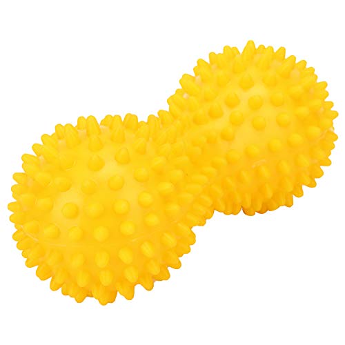 Palla da Massaggio per Yoga e Fitness, Pallina di Massaggio a Arachidi PVC, Relaxazione Muscolare e FACIA Pedis, Ballo per Yoga (YELLOW)