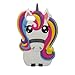 Rainbow Unicorn iPhone 7 7G Case,iPhone 8 Case, XINSIR Cute 3D Cartoon Horse Soft Silicone Case Rubber Back Cover Skin for Apple iPhone 7 & iPhone 8 4.7inch (White-colorful)
