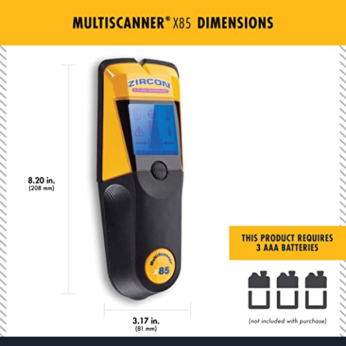 image for Zircon x85 Center Finding Stud Finder with AC Live Wire Detection and 