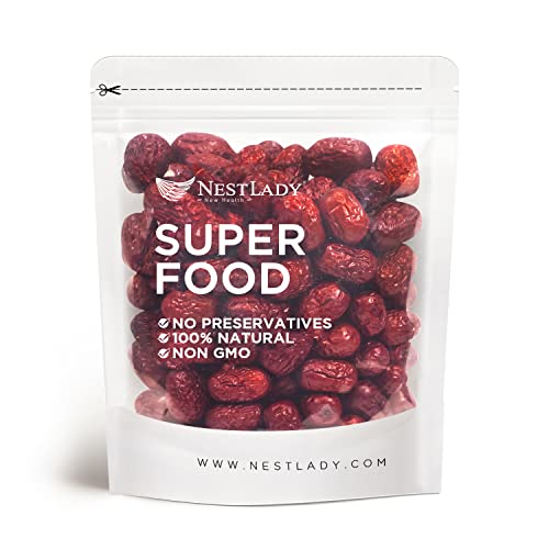 Nestlady Jujube Date, Red Date, 100% Natural, Health Snack, Dried Fruit, Sweet And Chewy Net Weight: 454G (1Lb) ,Packed In Usa #TOP23