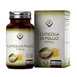 EN Fibra di Cuticola di Psillio in Polvere 1000mg | Psyllium Husk Integratore in Capsule | Senza Riempitivi | Puro Bucce di Psillio | 180 Capsule Vegane | 1000mg per Porzione | Senza OGM