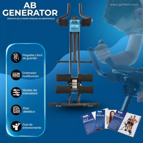 Miniatura 3 de Maquina Abdominales Gymform Ab Generator, Ejercita Todo El Cuerpo, Entrenamiento Funcional De Abdominales, Brazos, Piernas, Cardio Fitness Ab Generator Computadora