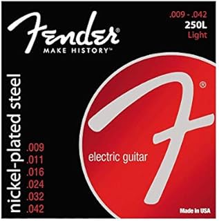 Fender Super 250 Electric Guitar Strings, Nickel Plated Steel, Ball End, 250L .009-.042