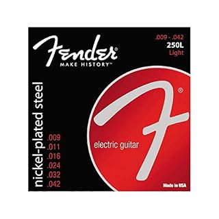 Fender 0730150403 Cordes de guitare d’origine 150, plaqué nickel pur, extrémité à boule, jauges 150L .009-.042, (6… - Les Beatles, Paul McCartney, John Lennon, RIngo Starr, George Harrison Fender 0730150403 Cordes de guitare d'origine 150, plaqué nickel pur, extrémité à boule, jauges 150L .009-.042, (6… – Image 3