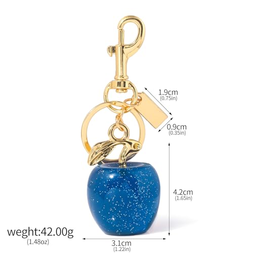 Image of Fruit Bag Charm Keychain - Gold Key Chain, Cute Purse Handbags Accessories - Beautiful Gift for Women