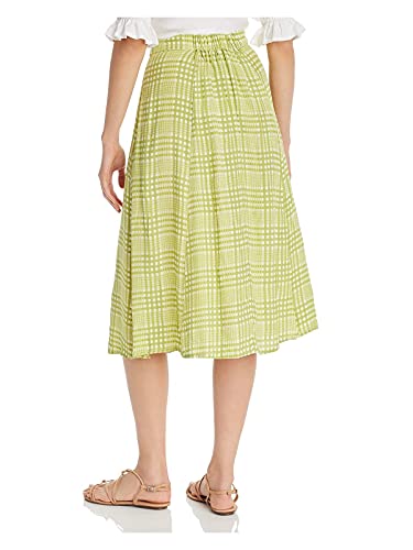Womens Marin Polka Dot A-Line Midi Skirt Green 42