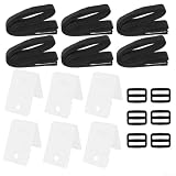 Nylon-Pool-Solar-Befestigungsgurt-Set mit Clips, Rolle, 1,8 m, verstellbare Schnallen, sichere Schwimmbad-Installation (6 Stück)
