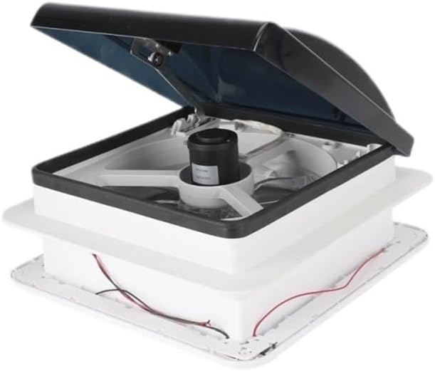 14" RV Roof Vent Manual RV Camper Fan 6W Skylight With Light