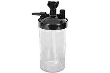 ALEXERA Humidifier Bottle with Connector for Oxygen Concentrator for Home Patient | Hospitals | Nursing care Compatible with all Types of Machines (Bottle with connector)