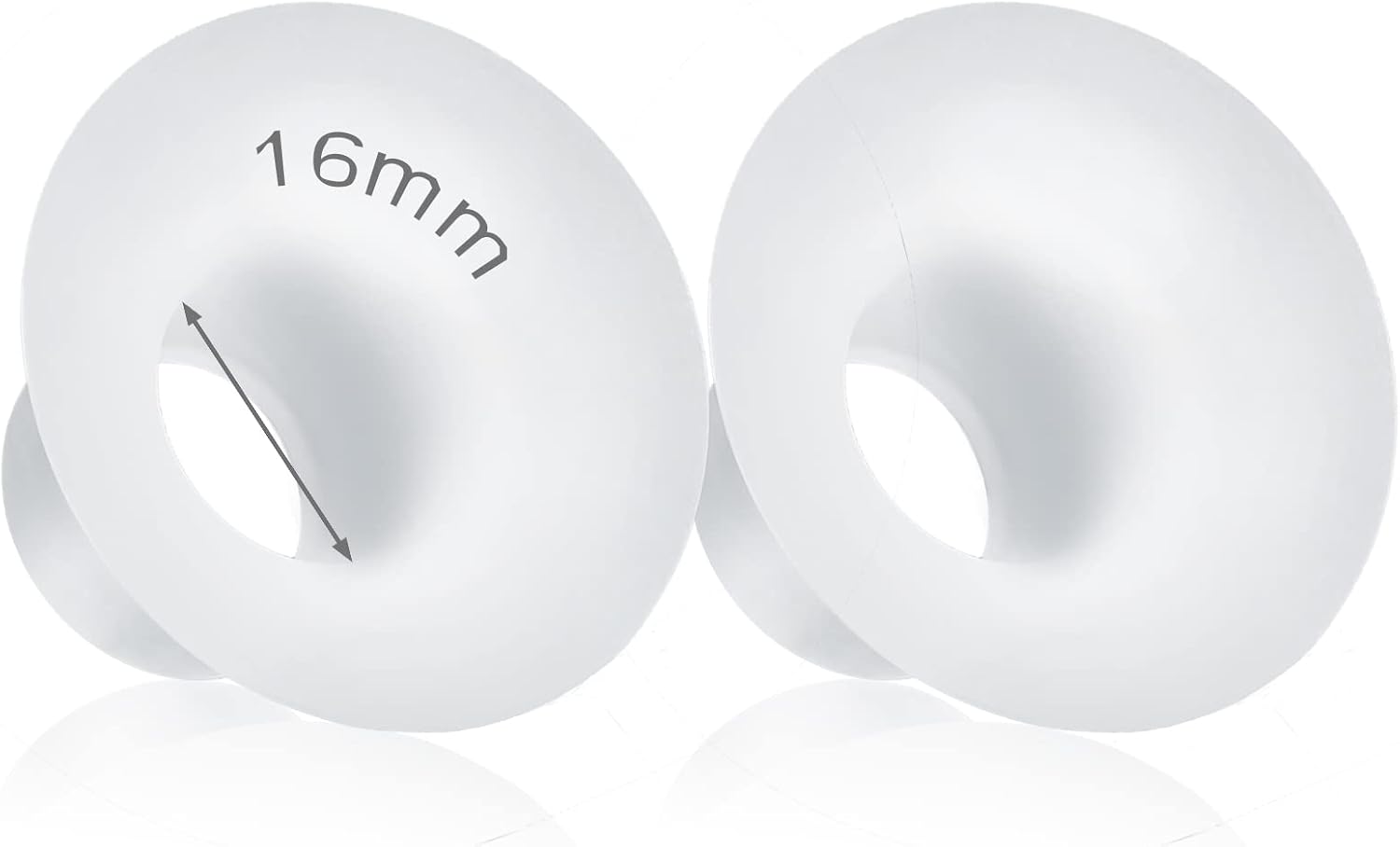 16mm Silicone Flange Inserts Compatible with Medela/for Spectra S1 S2 / Elvie / S18 S21 / Momcozy S9 S12/ TSRETE 24mm Breast Pump Shields or Freemie 25mm; Reduce Nipple Tunnel Down to 16mm