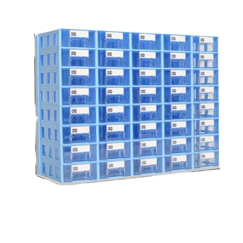 LZWNBX 引き出し式収納ボックスプラスチック製工具箱自由組み合わせキャビネット小物・ネジ金具・スマホアクセサリーケース・事務用品に最適おもちゃブロック分類整理箱 (パーティションあり-5)