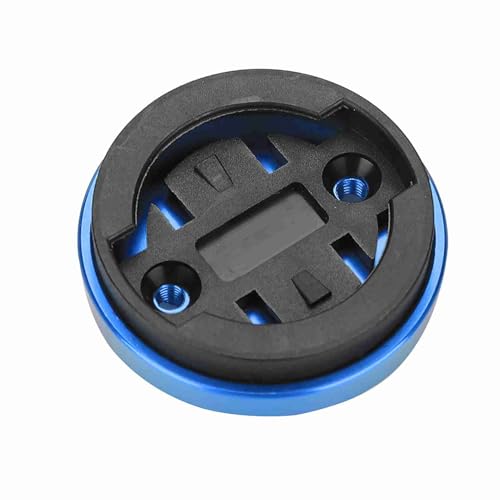Bike Computer Mount, Mountain Road Bike Computer Holder Stem Top Cap Stopwatch GPS Speedometer Mount, Bicycle Stem Headset Holder Mount (Blue)