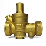 LECLOC DN25 Heavy Duty Water Pressure Regulator for Home, 1 Inch BSPP(G) Connection, Thicker Brass Water Pressure Reducing Valve, Built-in Strainer, Pressure Gauge and Pressure Regulator Tool Included