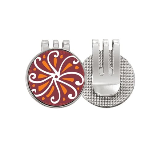 Marqueur de balle de golf aimanté accessoire de sport marron motif civilisation