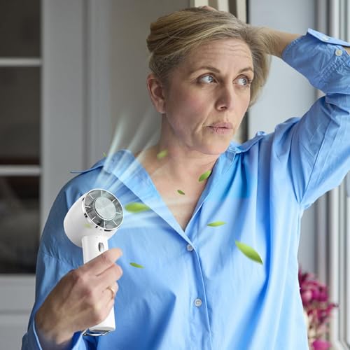 Ventilador portátil para viajes, mini ventilador de mano con compresa fría para dormitorio 3