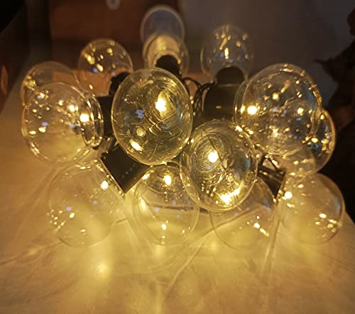 Solar Lichterkette für den Außenbereich, VGE 20 LED Birnen Garten Lichterkette, IP65 wasserdichte Hängeleuchte für Terrasse Hof Balkon Weihnachtsfeier (Warmweiß) Cover